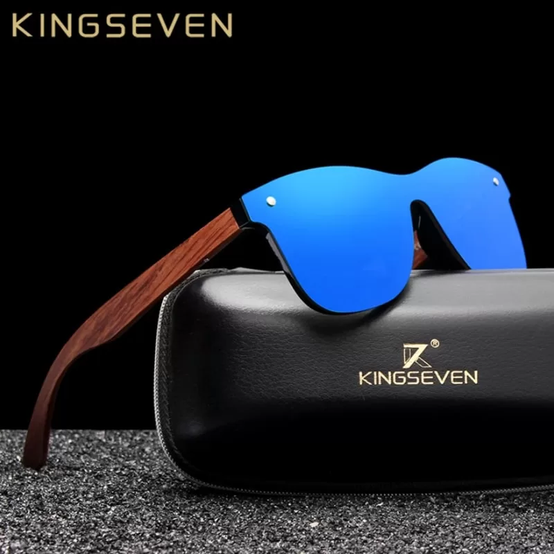 KingSeven® Horizon: Stylové dřevěné sluneční brýle
